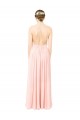 Open Back Pink A-Line Halter Neck Long Formal Dress / Bridesmaid Dress York