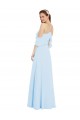 Light Sky Blue A-Line Halter Neck Long Formal Dress / Bridesmaid Dress York