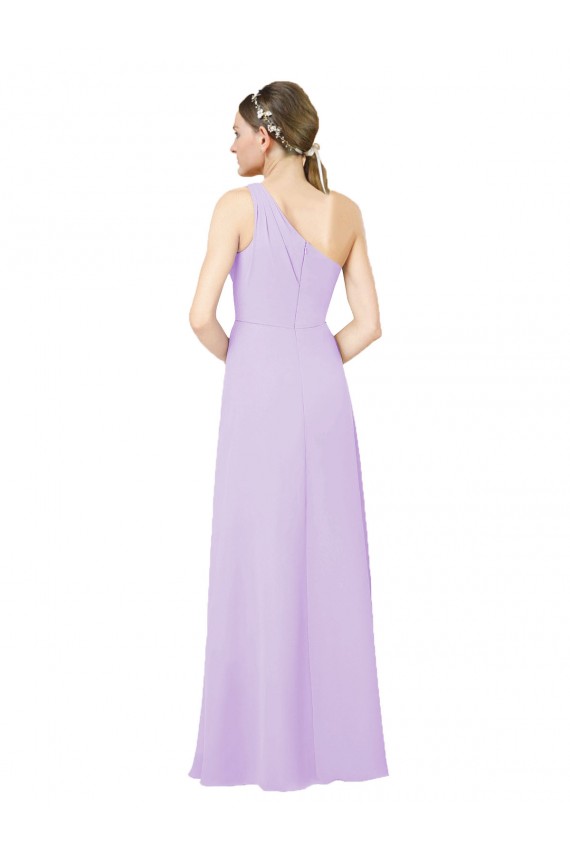 Lilac Sheath One Shoulder Long Formal Evening Gown / Bridesmaid Dress York