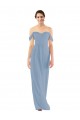 Dusty Blue Sheath Sweetheart Long Bridesmaid Dress York