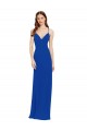 Keyhole Back Royal Blue A-Line V-Neck Long Bridesmaid Dress / Formal Dress York