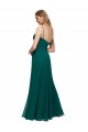 Low Back Hunter A-Line Square Neck Long Bridesmaid Dress York