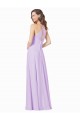 Lilac A-Line Square Neck Long Bridesmaid Gown York