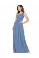 Windsor Blue Sheath One Shoulder Long Bridesmaid Dress York