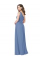 Windsor Blue Sheath One Shoulder Long Bridesmaid Dress York