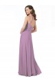 Dark Lavender A-Line Spaghetti Straps Long Bridesmaid Dress York