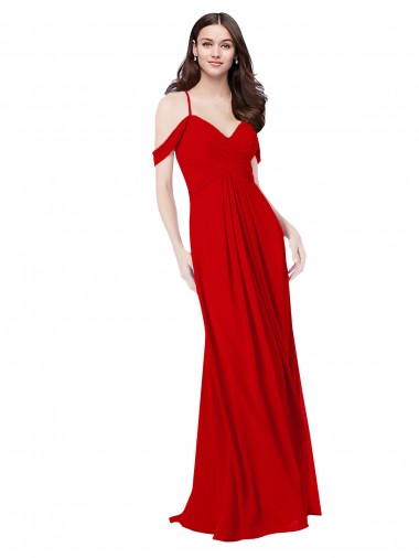Open Back Dark Red A-Line Sweetheart Long Bridesmaid Dress York