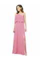 Skin Pink A-Line One Shoulder Long Bridal Party Dress York