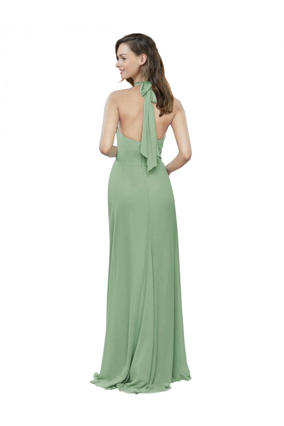 Seagrass A-Line High Neck Long Formal Dress / Bridesmaid Dress York