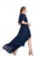 Dark Navy A-Line V-Neck Long Bridesmaid Dress / Formal Dress York