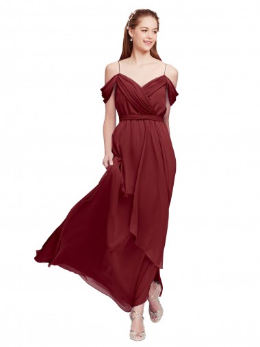 Burgundy Sheath Sweetheart Long Formal Dress / Bridesmaid Dress York