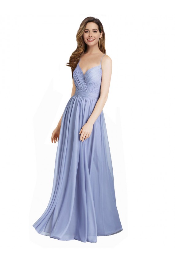 Open Back A-Line Sweetheart Sleeveless Long Bridesmaid Dress / Evening Dress York
