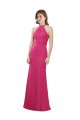 Open Back Ruby A-Line High Neck Long Bridesmaid Dress York