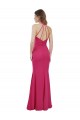 Open Back Ruby A-Line High Neck Long Bridesmaid Dress York