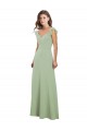 Low Back Smoke Green A-Line Sweetheart Long Bridesmaid Dress / Formal Dress York