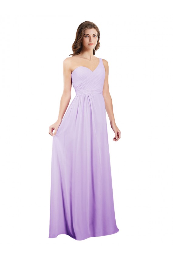 Lilac A-Line One Shoulder Long Bridesmaid Dress / Evening Dress York