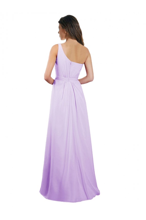Lilac A-Line One Shoulder Long Bridesmaid Dress / Evening Dress York