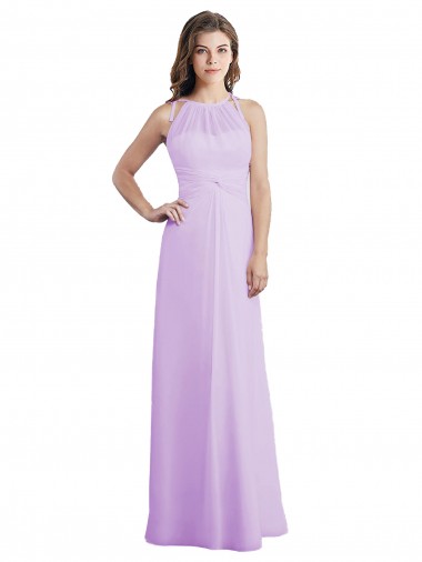 Keyhole Back Lilac A-Line Sweetheart Long Bridesmaid Dress / Formal Dress York