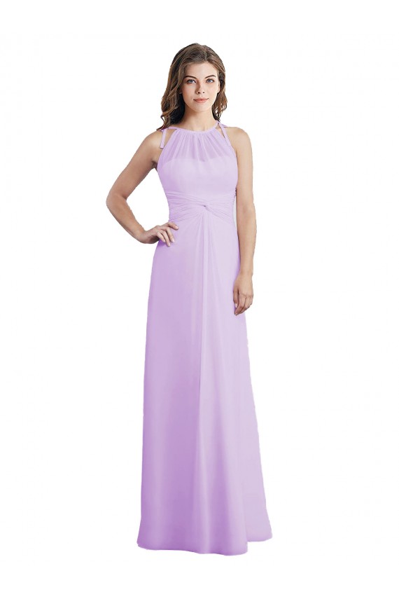 Keyhole Back Lilac A-Line Sweetheart Long Bridesmaid Dress / Formal Dress York