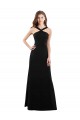 Open Back Black A-Line Halter Neck Long Bridesmaid Dress York
