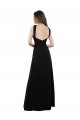 Open Back Black A-Line Halter Neck Long Bridesmaid Dress York