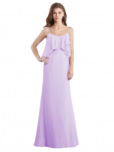 Low Back Lilac A-Line Scoop Neck Long Bridesmaid Dress / Evening Dress York