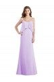 Low Back Lilac A-Line Scoop Neck Long Bridesmaid Dress / Evening Dress York