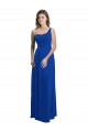 Low Back Royal Blue A-Line One Shoulder Long Bridesmaid Dress York
