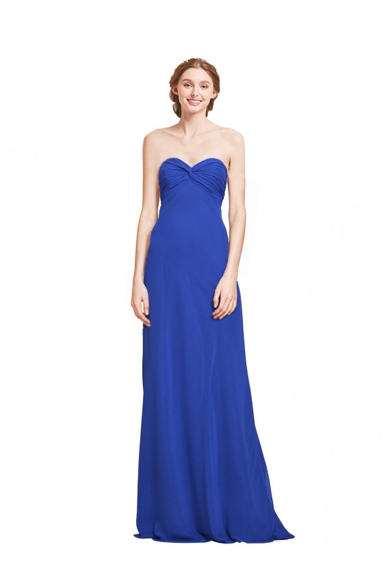 Royal Blue A-Line Sweetheart Long Bridesmaid Gown York