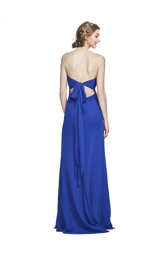 Royal Blue A-Line Sweetheart Long Bridesmaid Gown York