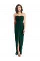 Low Back Ever Green A-Line Strapless Long Bridesmaid Dress York