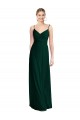 Low Back Ever Green A-Line V-Neck Long Bridesmaid Dress York