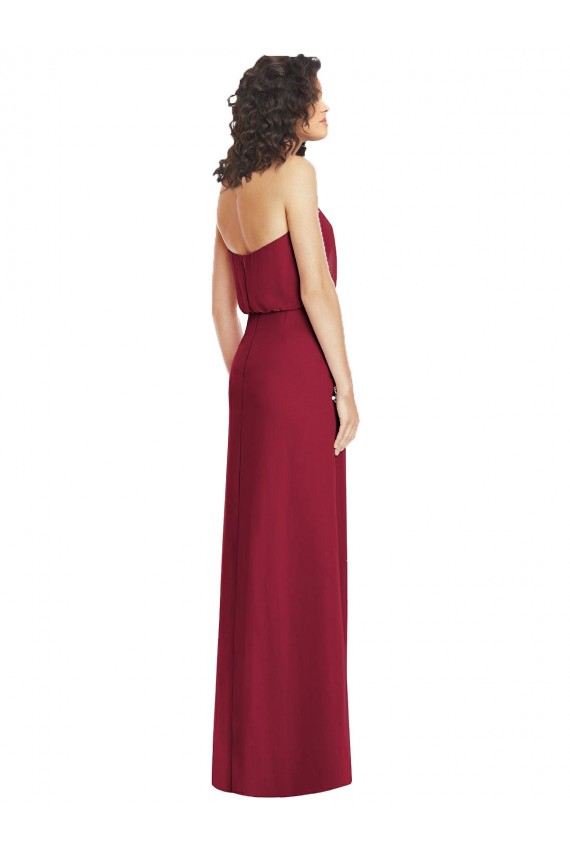 Low Back Lilac A-Line Strapless Long Formal Dress / Bridesmaid Dress York
