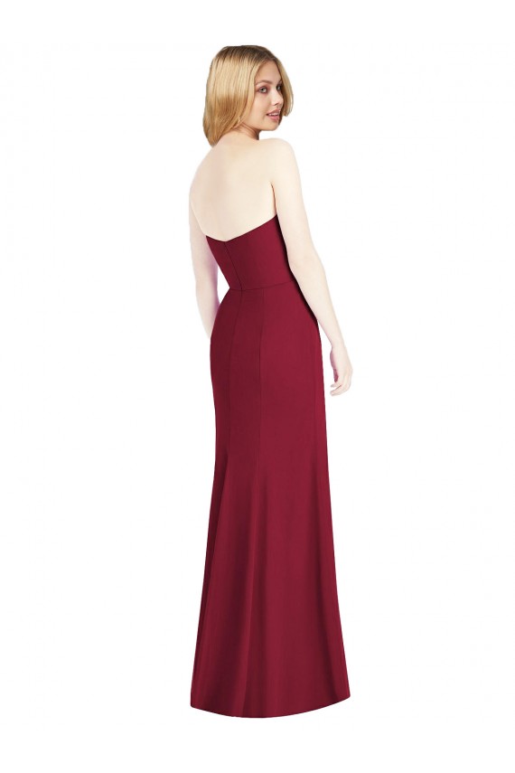 Desert Rose Trumpet Strapless Long Bridesmaid Dress York