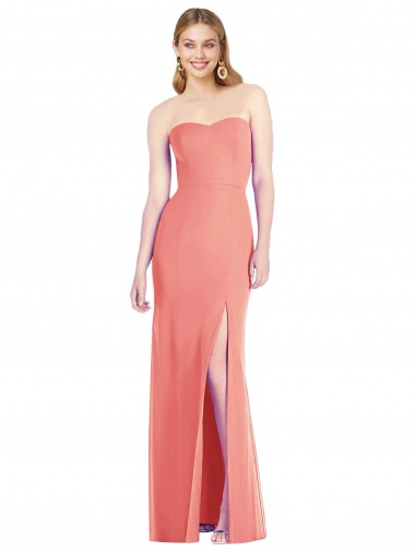 Desert Rose Trumpet Strapless Long Bridesmaid Dress York