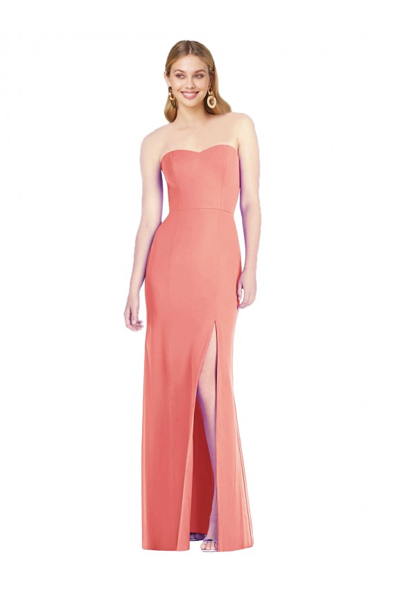 Desert Rose Trumpet Strapless Long Bridesmaid Dress York