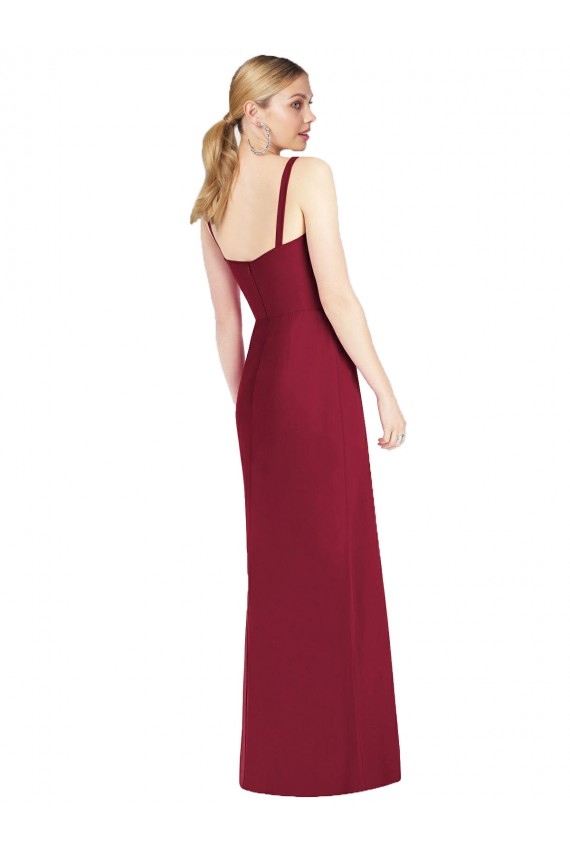 Lilac Mermaid Strapless Long Bridesmaid Dress York