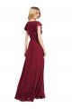 Royal Blue A-Line V-Neck Long Bridesmaid Dress York
