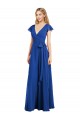 Royal Blue A-Line V-Neck Long Bridesmaid Dress York
