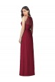 Burgundy Trumpet Halter Neck Long Bridesmaid Dress York