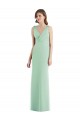 Open Back Mint Green Trumpet V-Neck Long Bridesmaid Dress / Evening Dress York