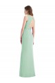 Open Back Mint Green Trumpet V-Neck Long Bridesmaid Dress / Evening Dress York