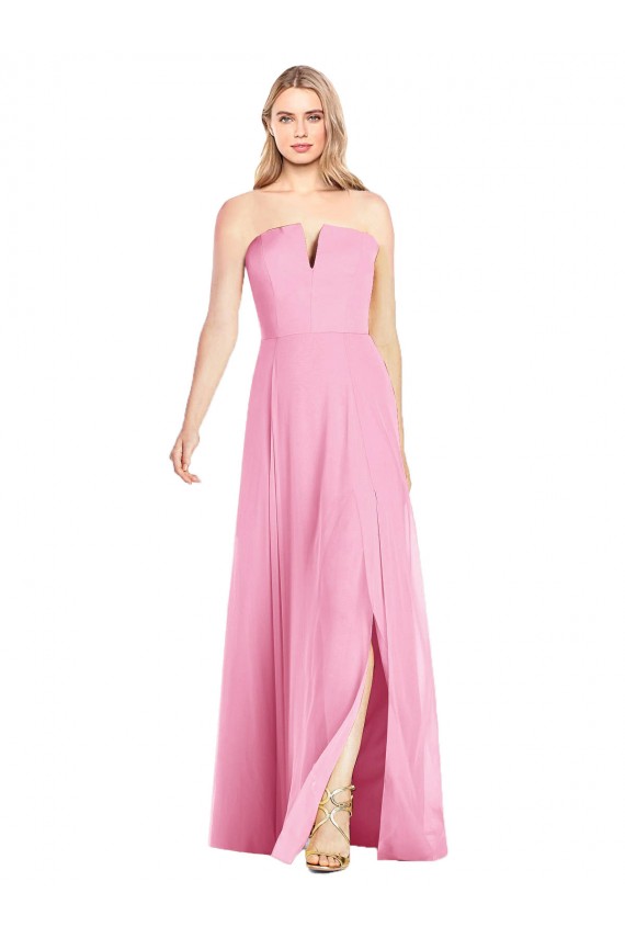 Hot Pink Trumpet Strapless Long Semi Formal Evening Dress / Bridesmaid Dress York