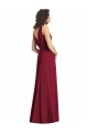V-Back Hunter A-Line V-Neck Long Wedding Party Dress York