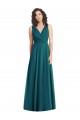 V-Back Hunter A-Line V-Neck Long Wedding Party Dress York