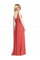 Low Back Firecracker A-Line V-Neck Long Bridesmaid Dress York