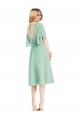 Tie Back Mint Green A-Line Knee Length Bridesmaid Dress York