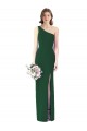 Dark Green Trumpet One Shoulder Long Bridesmaid Dress York