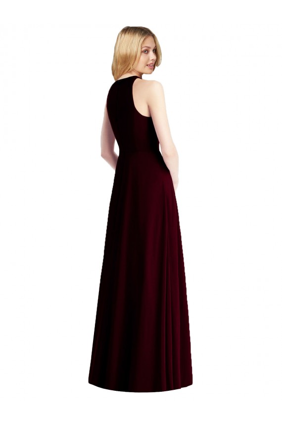 Light Sky Blue Trumpet Halter Neck Long Semi Formal Evening Dress / Bridesmaid Dress York