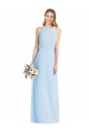 Light Sky Blue Trumpet Halter Neck Long Semi Formal Evening Dress / Bridesmaid Dress York